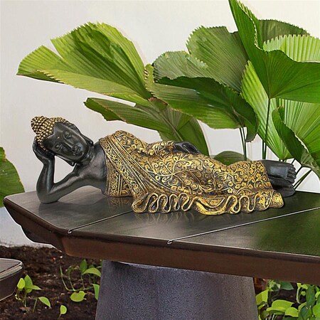 Design Toscano The Golden Kiss Reclining Buddha Statue LY89060
